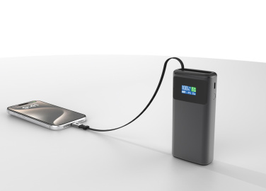 Logotrade reklamprodukter bild: Quantom RCS ultrasnabb PD45W 10.000mAh powerbank med display