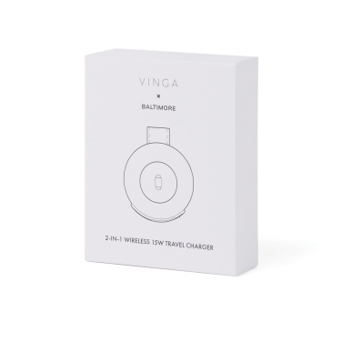 Logotrade kampanjprodukter bild: VINGA Baltimore RCS 2-in-1 Wireless 15W Travel Charger